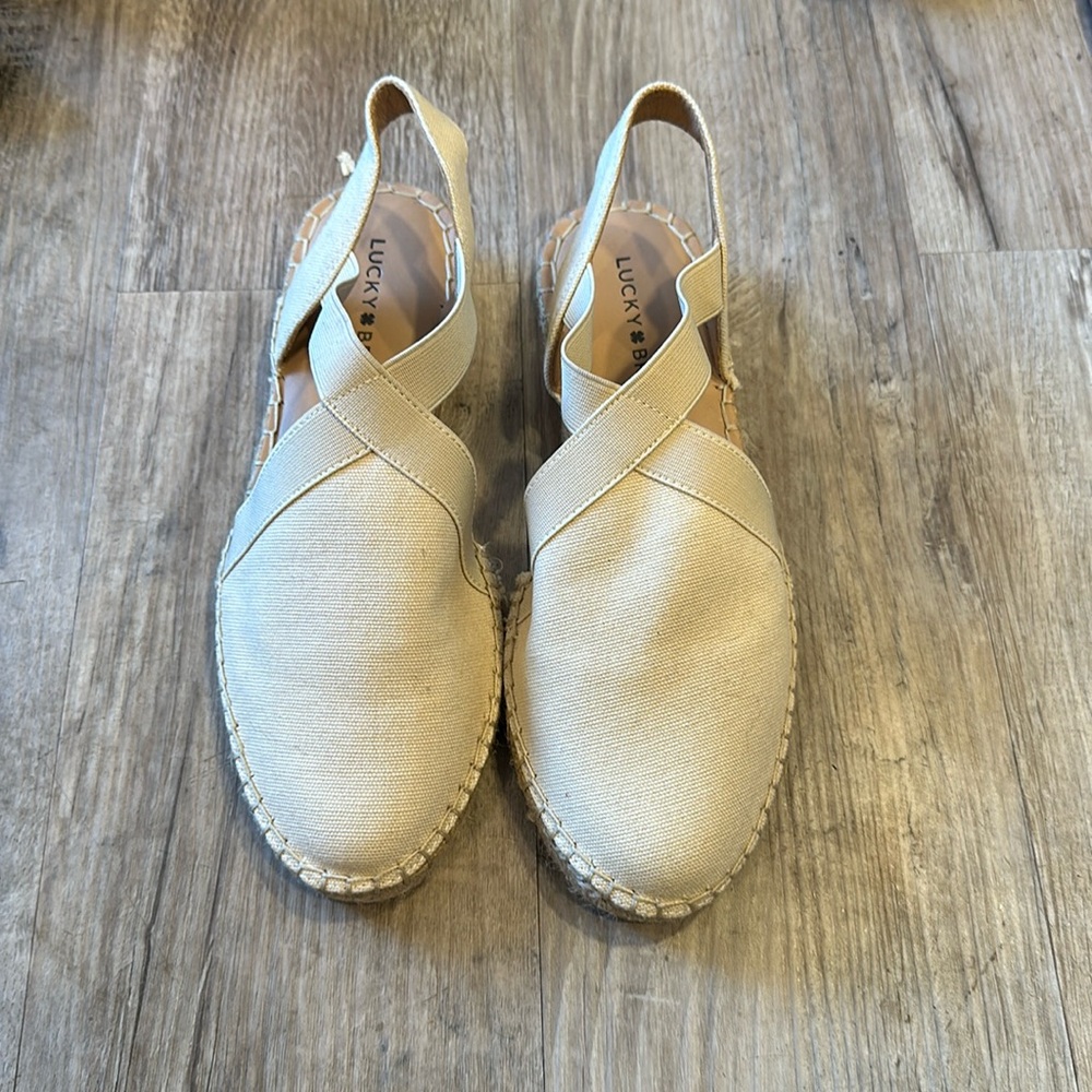 Lucky Brand Cream Slip Ons